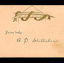 Benjamin Penhallow Shillaber calling card, undated
